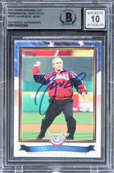 George W. Bush Signed 2011 Topps Opening Day PFP #PFP7 Card Auto 10! BAS Slabbed