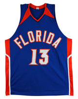 Florida Joakim Noah "06 & 07 Nat'l Champs" Signed Blue Pro Style Jersey BAS Wit