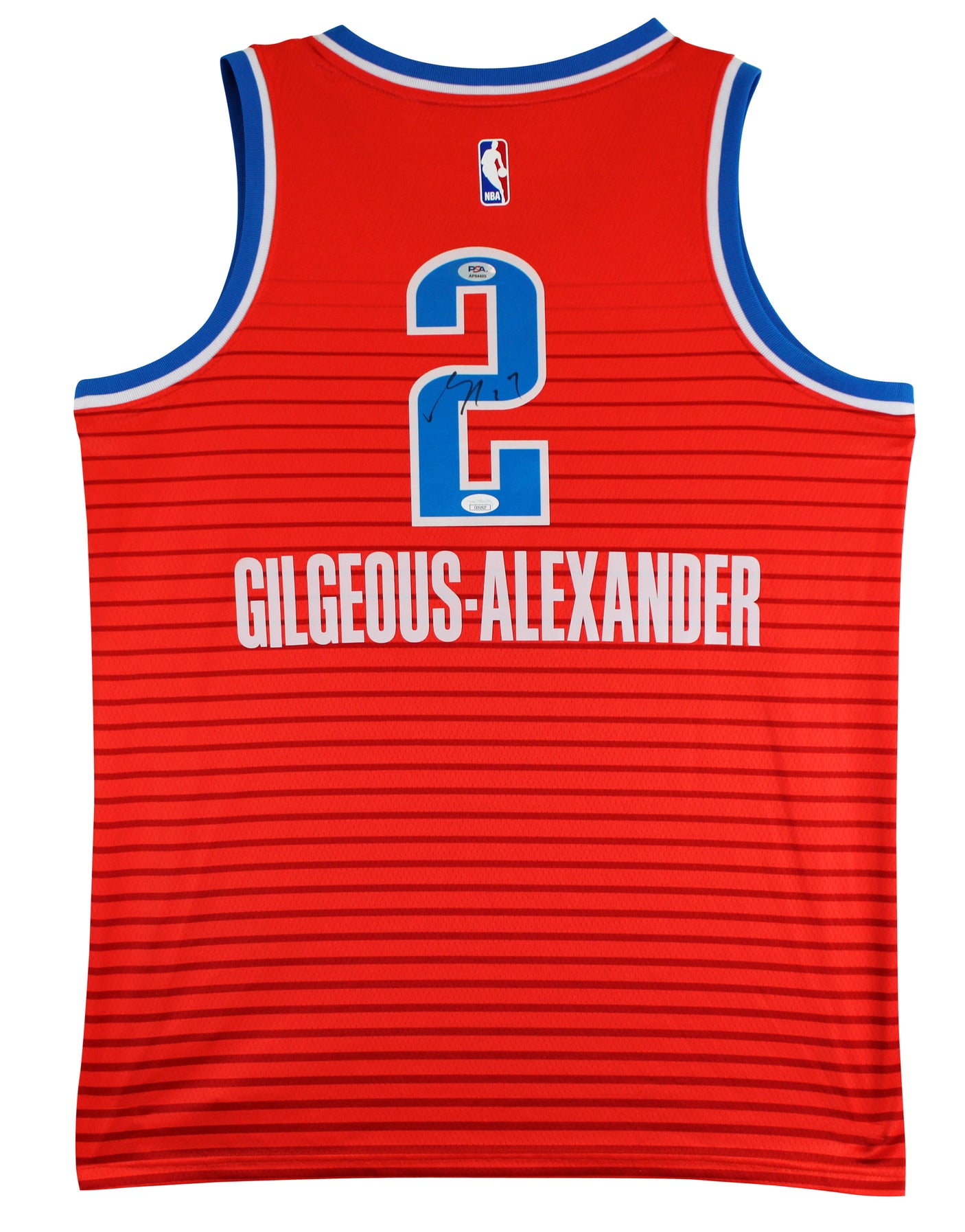 Thunder Shai Gilgeous-Alexander Signed Orange Nike Swingman Jersey PSA #AP84489