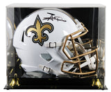 Saints Alvin Kamara Signed 2025 On-Field Alt F/S Speed Rep Helmet W/ Case BAS W
