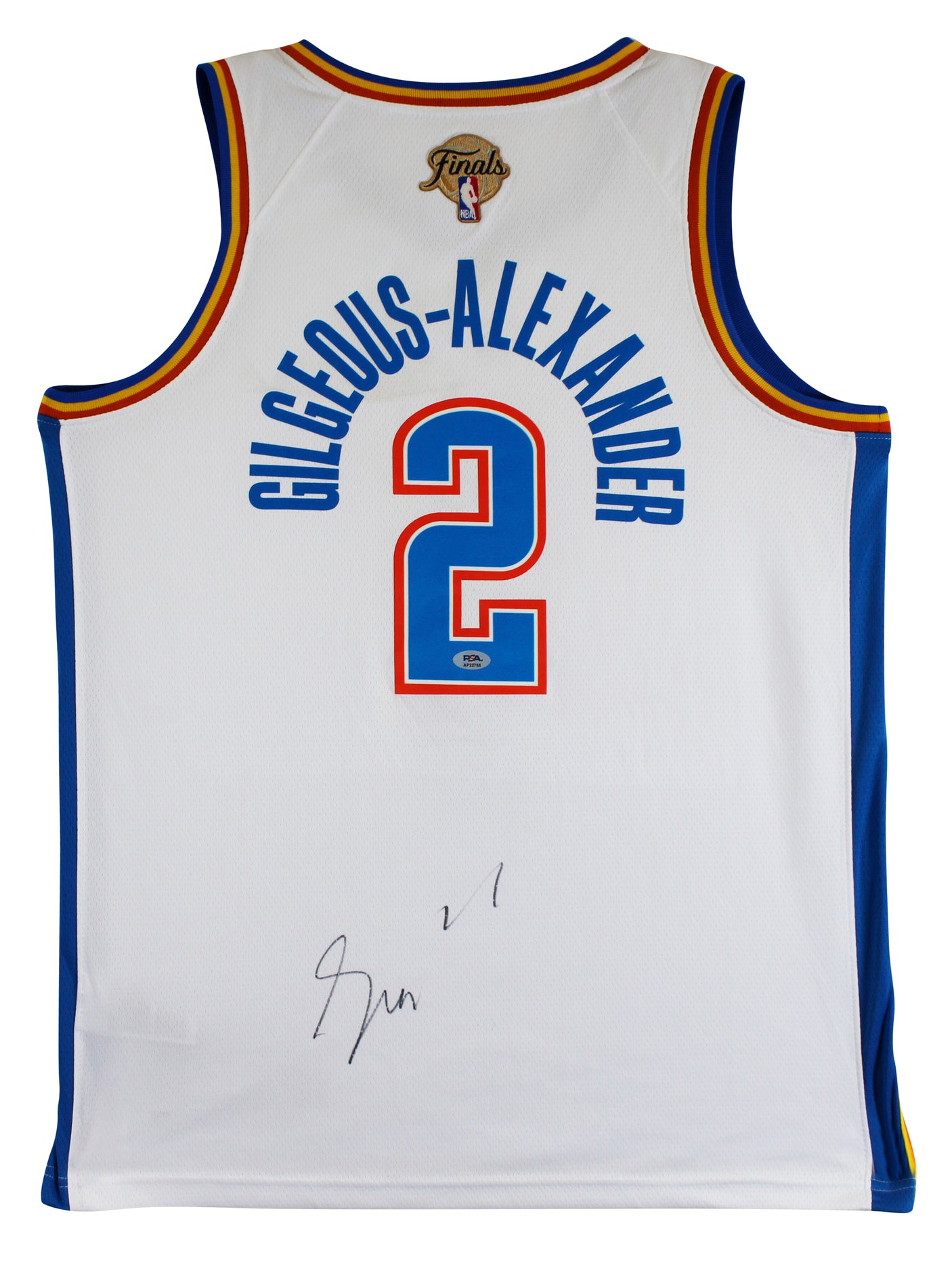 Thunder Shai Gilgeous-Alexander Signed White Nike Swingman Jersey PSA #AP22765