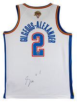 Thunder Shai Gilgeous-Alexander Signed White Nike Swingman Jersey PSA #AP22765