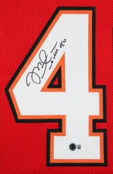 Mike Alstott Authentic Signed Red Pro Style Framed Jersey BAS Witnessed 2