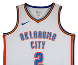 Thunder Shai Gilgeous-Alexander Signed White Nike Swingman Jersey PSA #AP22765