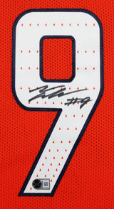 Talanoa Hufanga Authentic Signed Orange Pro Style Framed Jersey BAS Witnessed