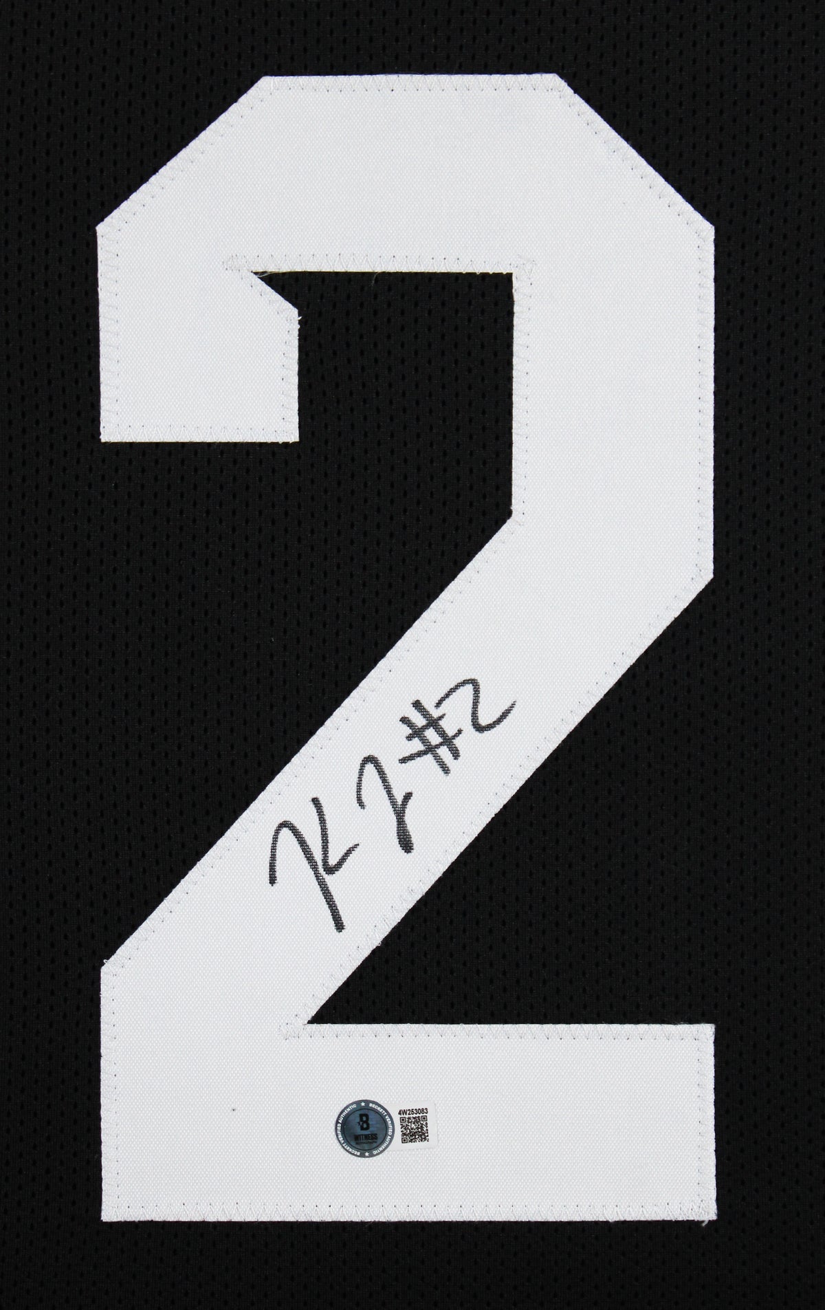 Iowa Kaleb Johnson Authentic Signed Black Pro Style Framed Jersey BAS Witnessed