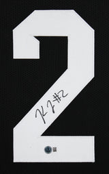 Iowa Kaleb Johnson Authentic Signed Black Pro Style Framed Jersey BAS Witnessed
