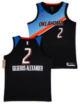 Thunder Shai Gilgeous-Alexander Signed Black Nike Swingman Jersey JSA #CD42286
