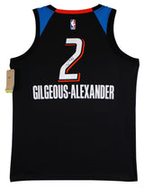 Thunder Shai Gilgeous-Alexander Signed Black Nike Swingman Jersey JSA #CD42286