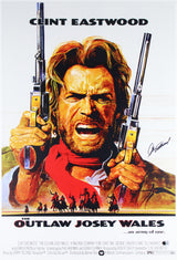 Clint Eastwood The Outlaw Josey Wales Signed & Framed 27x40 Movie Poster BAS LOA