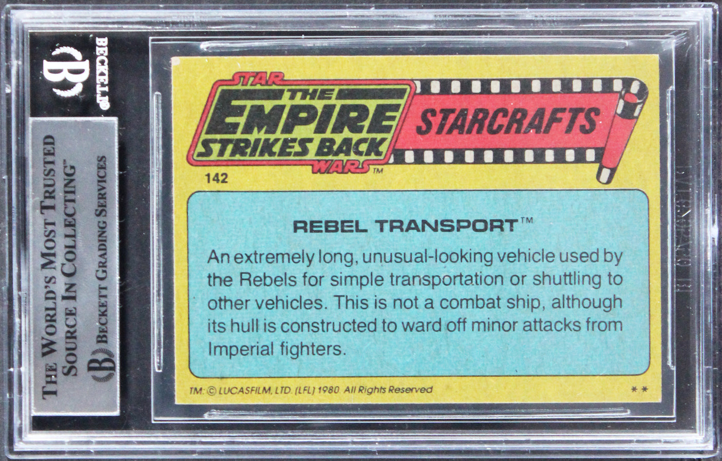 Star Wars (4) Owyeung, Brenneis, Fulmer +1 Signed 1980 ESB #142 Card BAS Slabbed