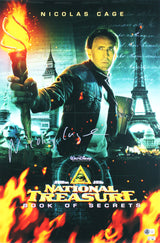 Nicolas Cage National Treasure: Book of Secrets Signed Framed 16x24 Photo BAS