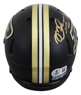 Purdue Mike Alstott "A-Train" Signed Black Speed Mini Helmet BAS Wit #4W113132
