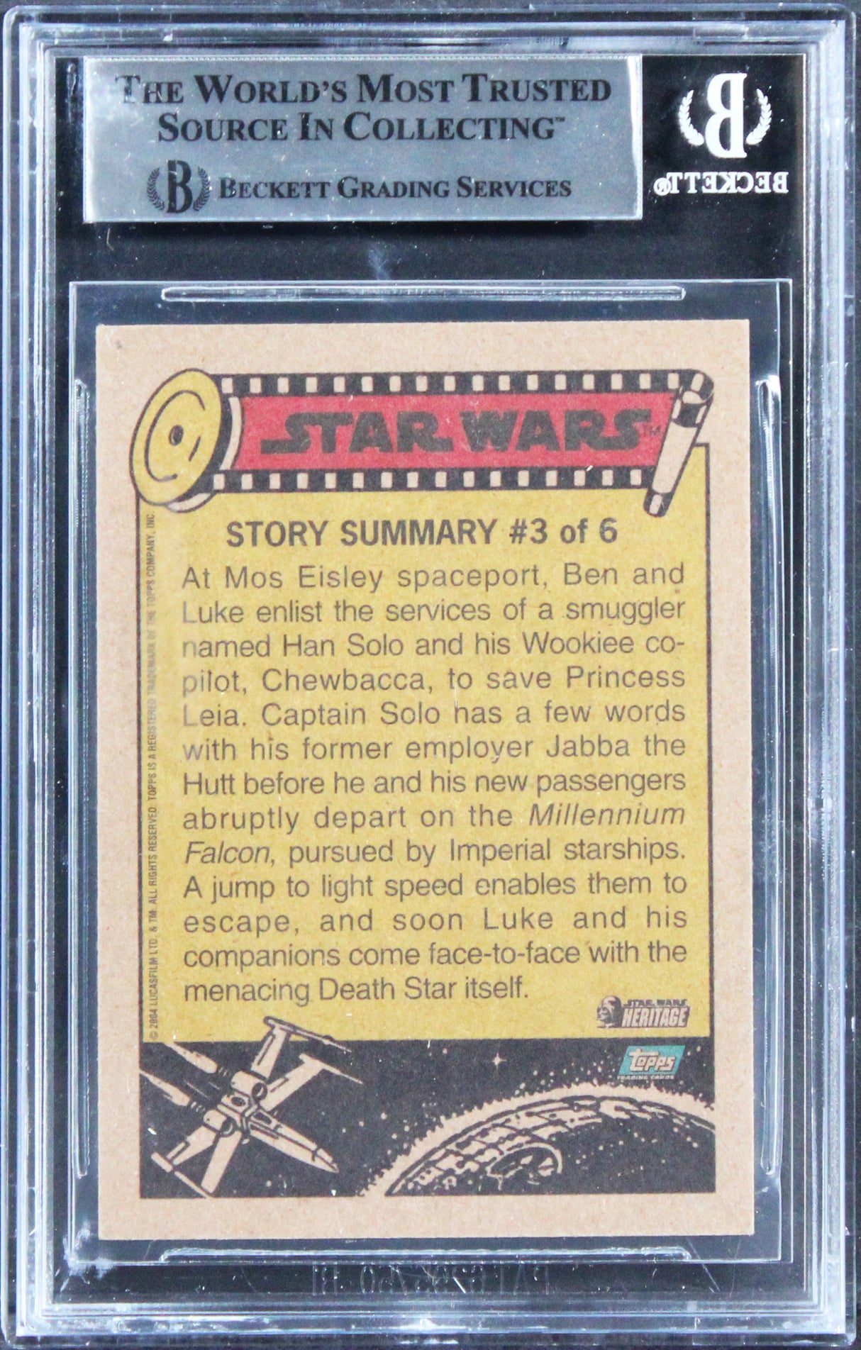 Star Wars (3) Friedman, Muren & Green Signed 2004 SW Herit #3 Card BAS Slabbed