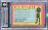 Star Wars (3) Holt, Horrigan & LeFlore Signed 1983 SW ROTJ #42 Card BAS Slabbed