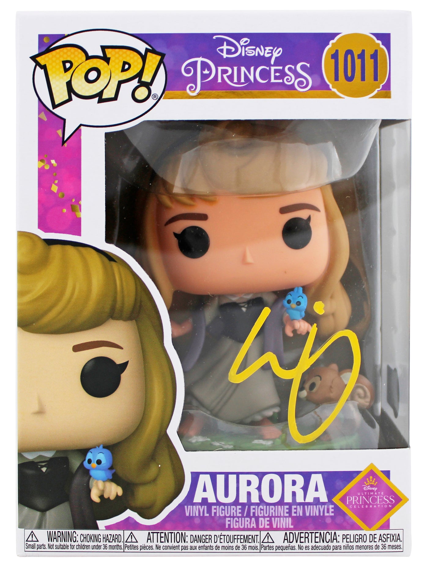 Elle Fanning Maleficent Authentic Signed Aurora #1011 Funko Pop Vinyl Figure BAS