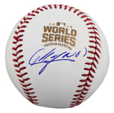 Cubs Aroldis Chapman Signed 2016 World Series Logo OML Baseball BAS #BY085101