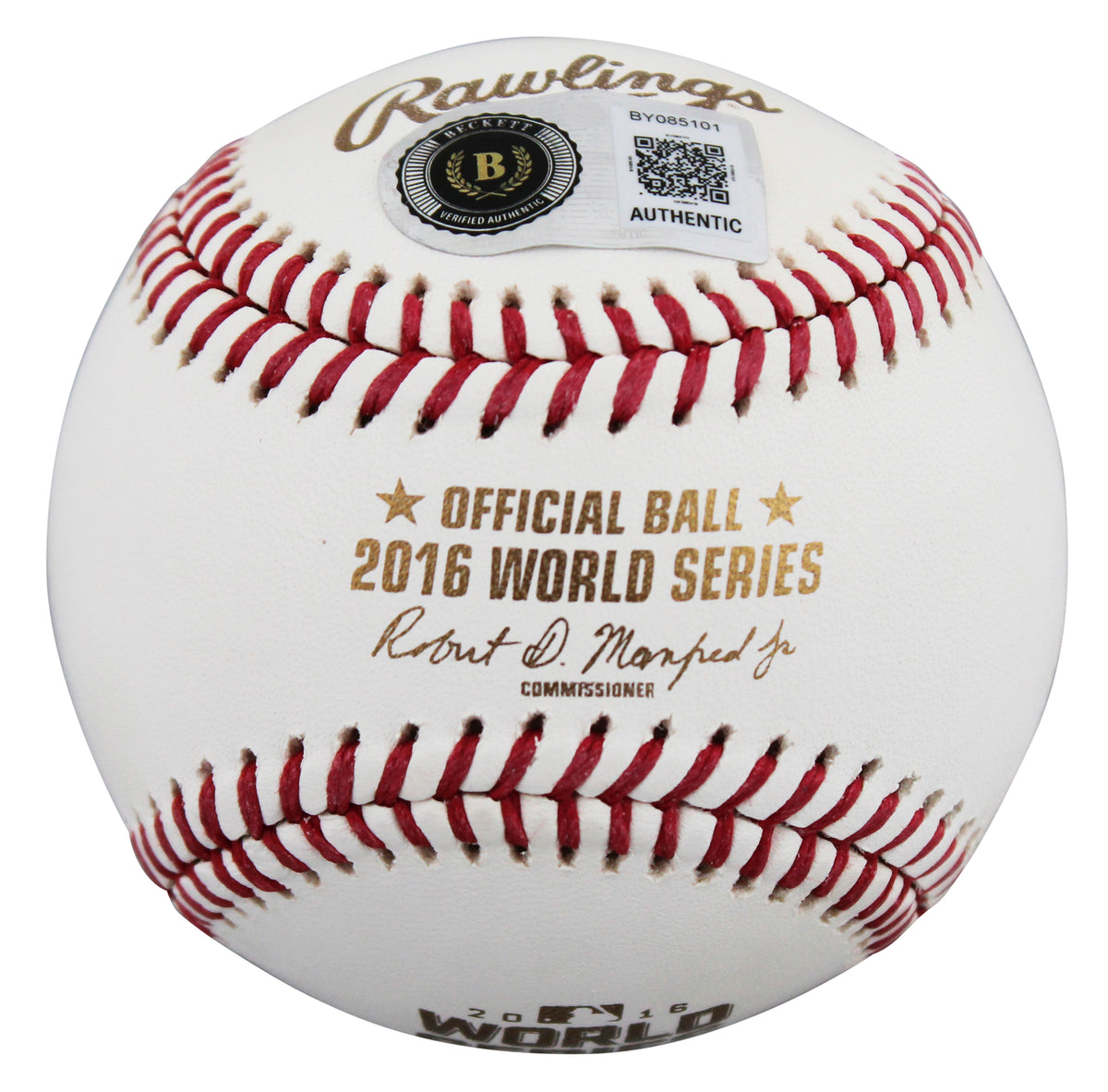 Cubs Aroldis Chapman Signed 2016 World Series Logo OML Baseball BAS #BY085101
