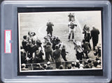 Yankees Thurman Munson Signed 8x10 Original Type 1 News Service Photo PSA Slab
