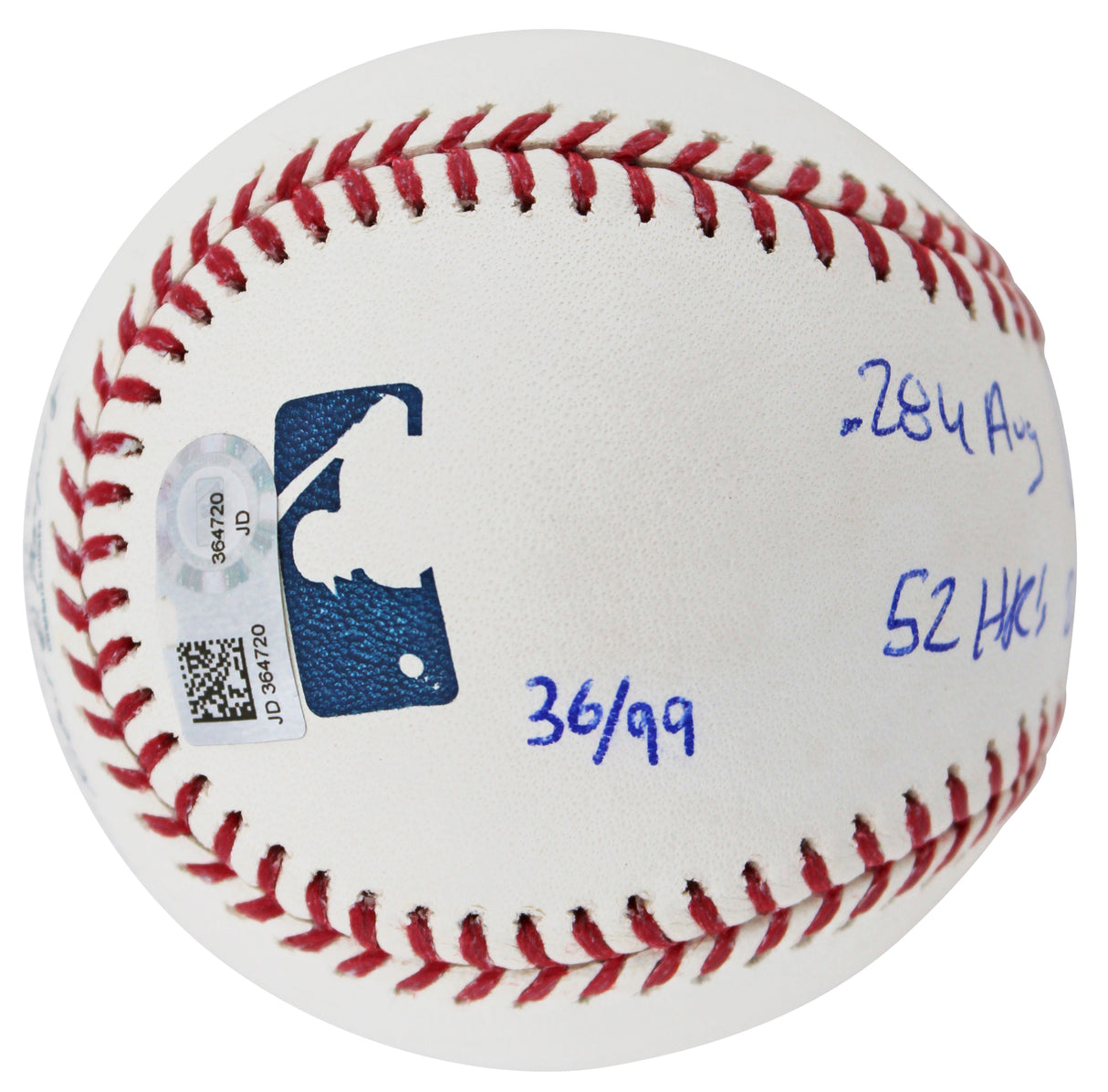 Yankees Aaron Judge "2017 AL ROY Stat" Signed Oml Baseball #36/99 MLB & Fanatics