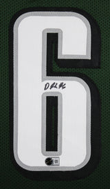 DeVonta Smith Authentic Signed Green Pro Style Framed Jersey BAS Witnessed 2