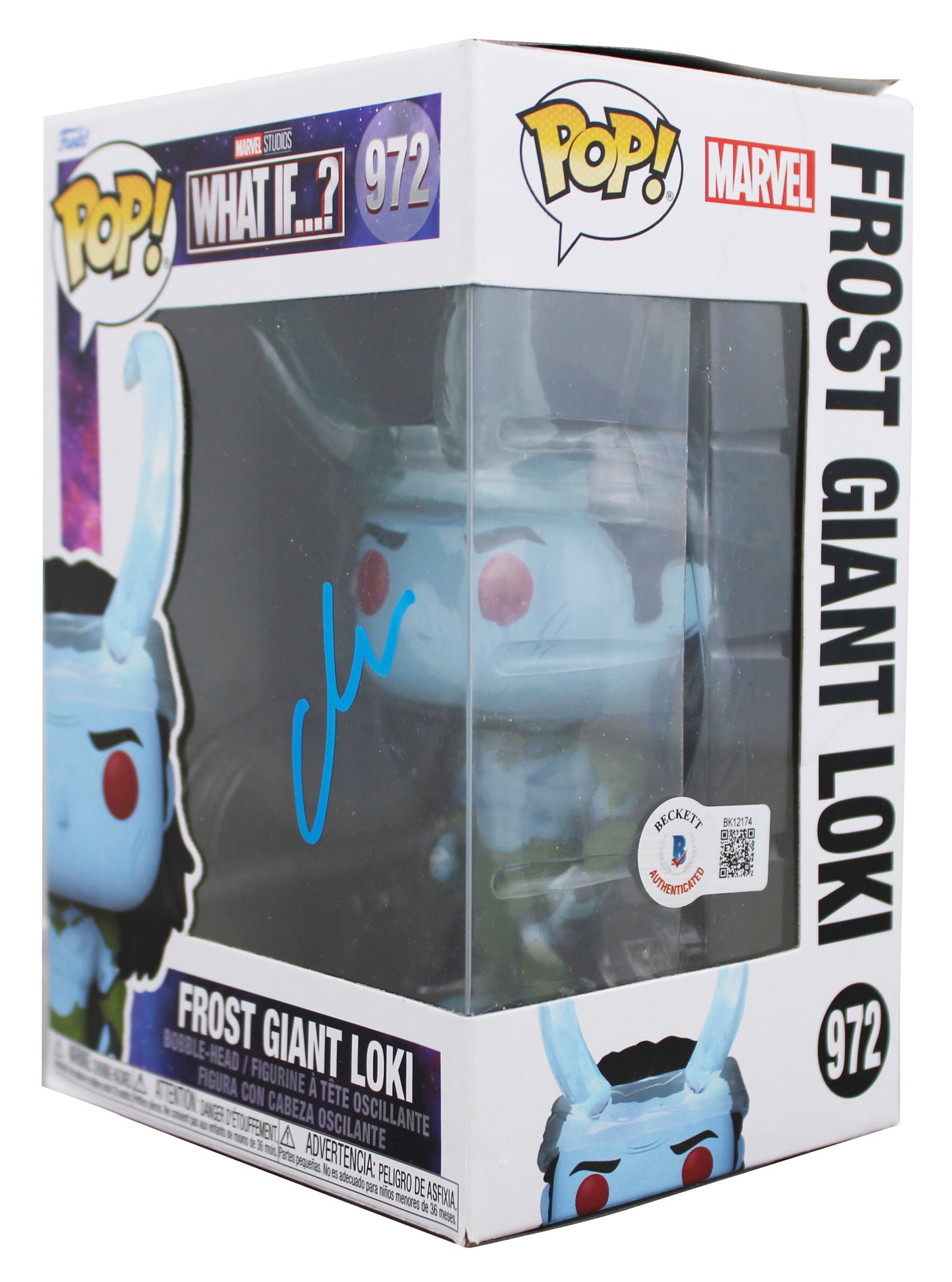 Matt Damon Thor Ragnarok Signed Loki #972 Funko Pop Vinyl Figure BAS #BK12174