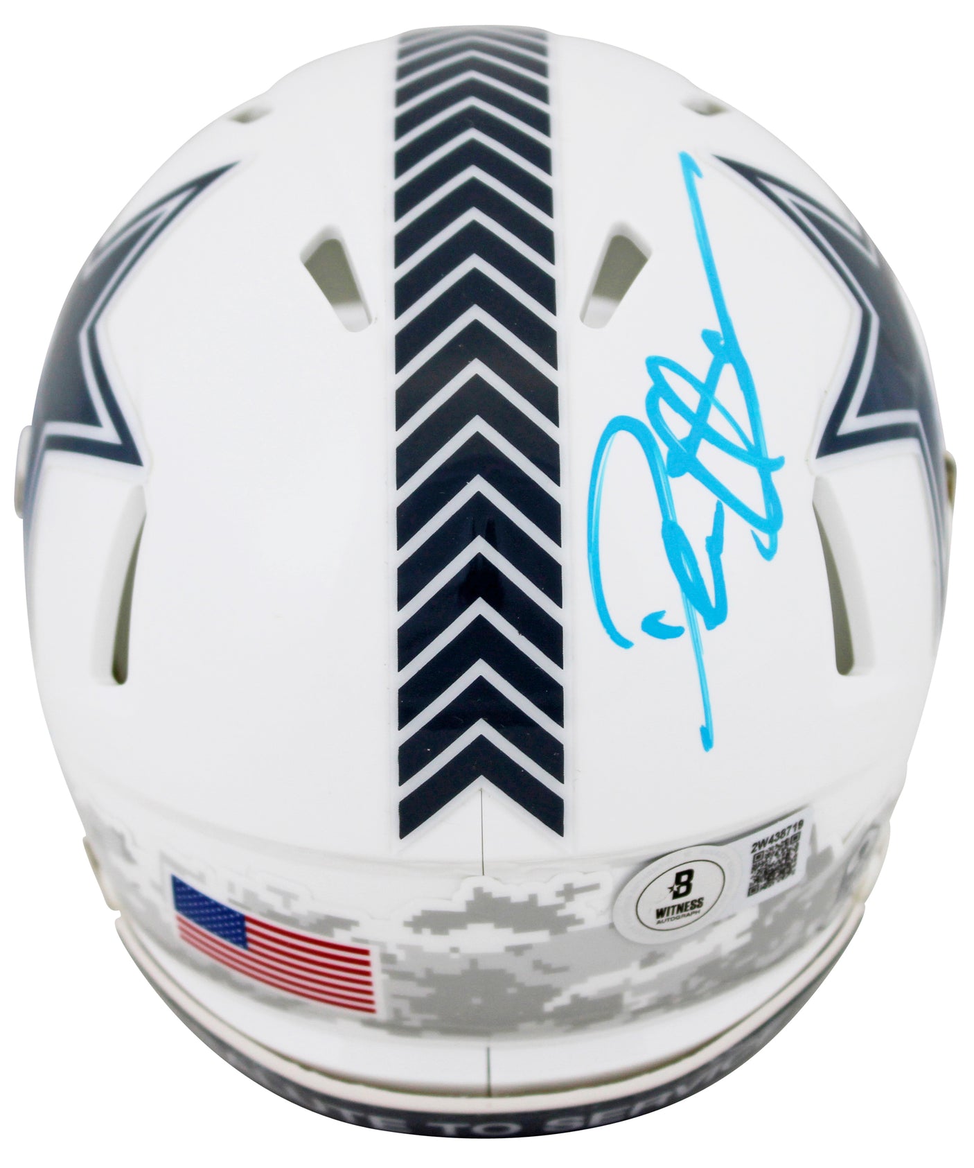 Cowboys Deion Sanders Signed STS III Speed Mini Helmet W/ Case BAS Witnessed