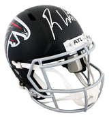 Falcons Roddy White Signed Full Size Speed Rep Helmet W/ Case JSA Witnessed