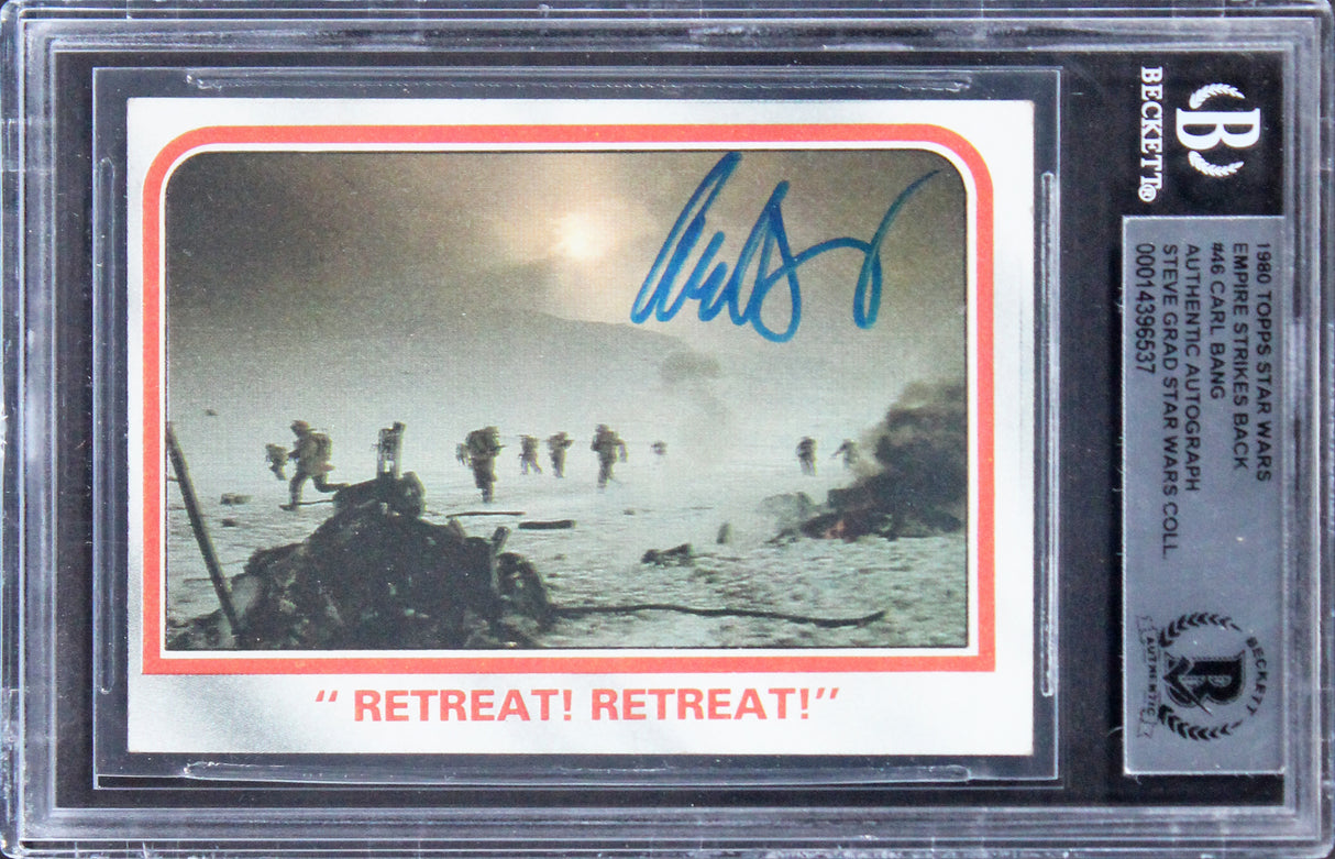 Carl Bang Star Wars Authentic Signed 1980 Topps Star Wars ESB #46 Card BAS Slab