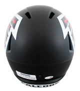 Falcons Roddy White Signed Full Size Speed Rep Helmet W/ Case JSA Witnessed