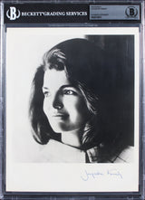 Jacqueline Kennedy Onassis Authentic Signed 8x10 Black & White Photo BAS Slabbed