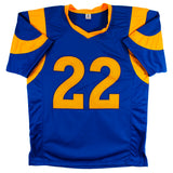 Trent McDuffie Authentic Signed Blue Pro Style Jersey Autographed JSA Witness
