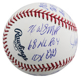 Reds Johnny Bench "Career Stat" Signed Oml LE #10/12 Baseball Fanatics #A673181