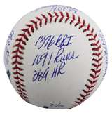 Reds Johnny Bench "Career Stat" Signed Oml LE #10/12 Baseball Fanatics #A673181