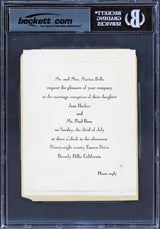 Jean Harlow Saratoga Authentic Signed 4.5x6 Album Page Autographed BAS Slabbed