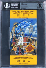 Shaquille O'Neal "W/ Insc" Signed 2/13/2000 NBA ASG Full Ticket Stub BAS Slabbed