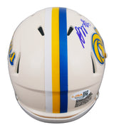 Rams Davante Adams Authentic Signed Retro Speed Mini Helmet JSA Witness