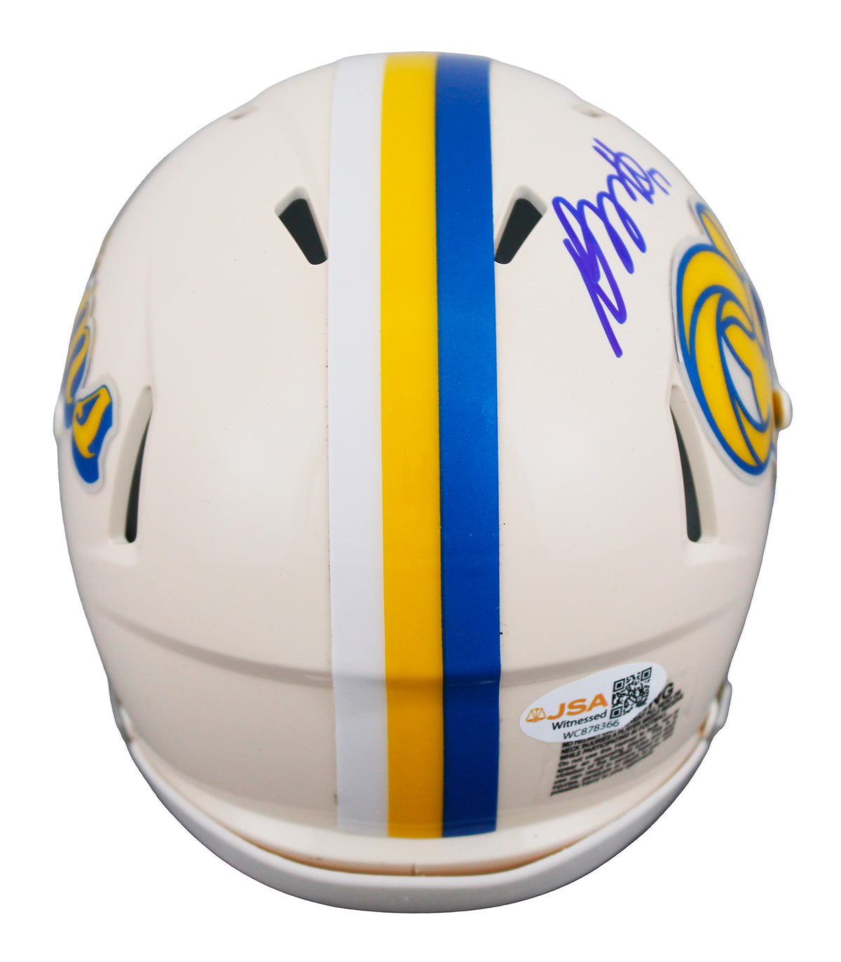 Rams Davante Adams Authentic Signed Retro Speed Mini Helmet W/ Case JSA Witness