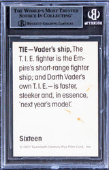 William & Jamie Shourt Signed 1977 Star Wars WB #16 Card Auto 10! BAS Slabbed