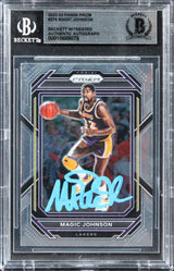 Lakers Magic Johnson Authentic Signed 2022 Panini Prizm #276 Card BAS Slabbed