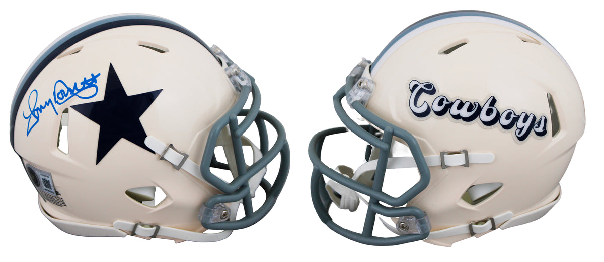 Cowboys Tony Dorsett Signed Retro Speed Mini Helmet W/ Case BAS Witnessed