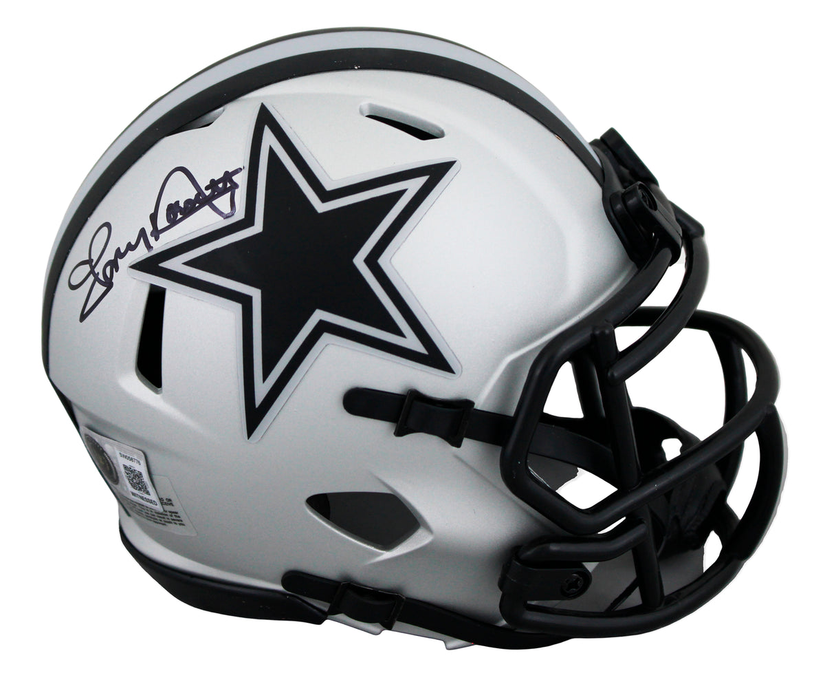 Cowboys Tony Dorsett Signed Rave Speed Mini Helmet W/ Case BAS Witnessed 2