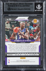 Lakers Shaquille O'Neal Signed 2020 Panini Prizm RW&B #207 Card BAS Slabbed