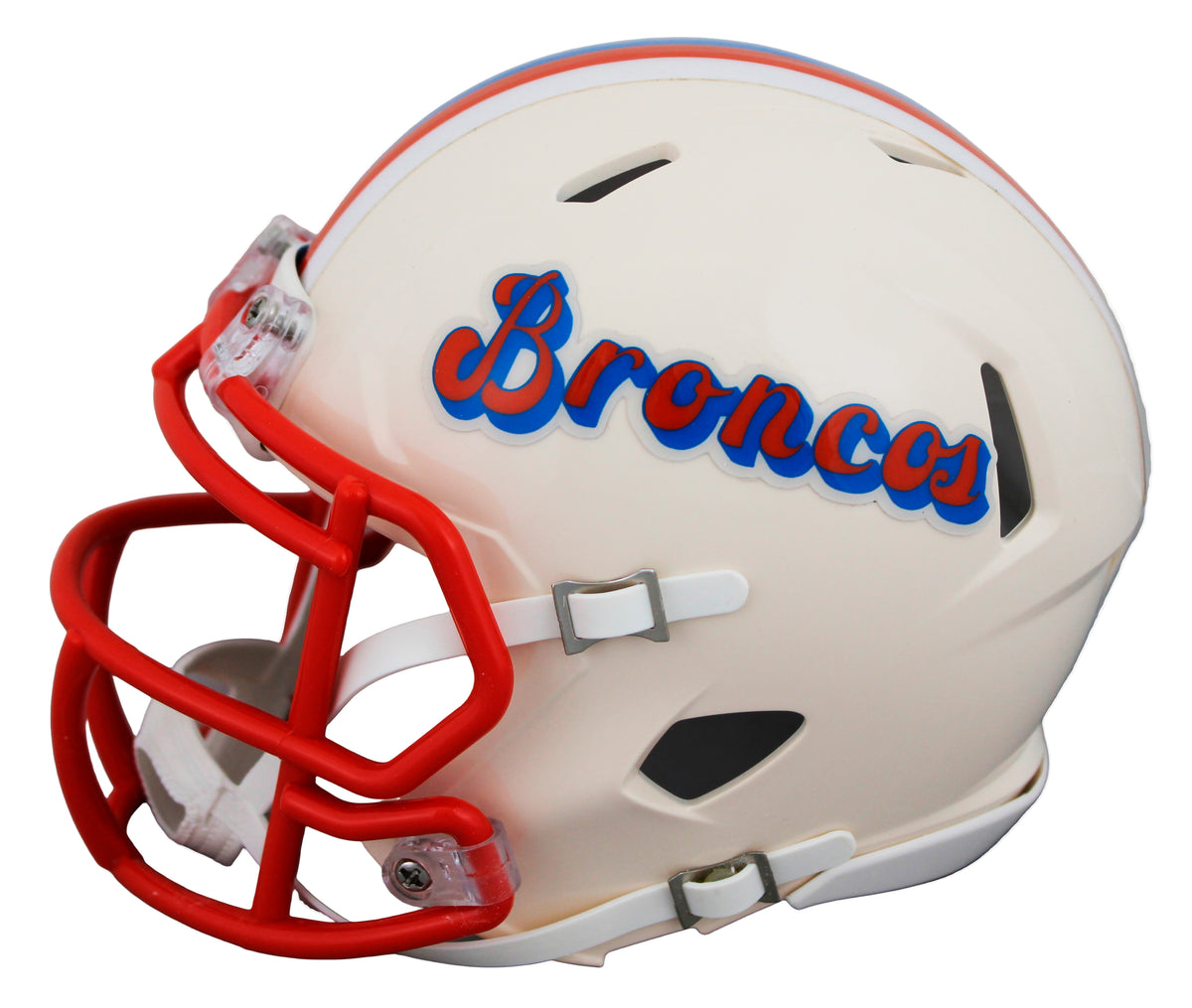Broncos Champ Bailey Signed Retro Speed Mini Helmet W/ Case BAS Witnessed