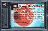 Shaquille O'Neal Signed 1992 Stadium Club MO Parallel #201 RC Card BAS Slabbed