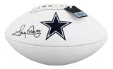 Cowboys Tony Dorsett Signed Franklin White Panel Logo Football W/ Case BAS Wit