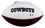 Cowboys Tony Dorsett Signed Franklin White Panel Logo Football BAS Witnessed