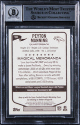 Broncos Peyton Manning Signed 2013 Topps Magic #50 Card Auto 10! BAS Slabbed