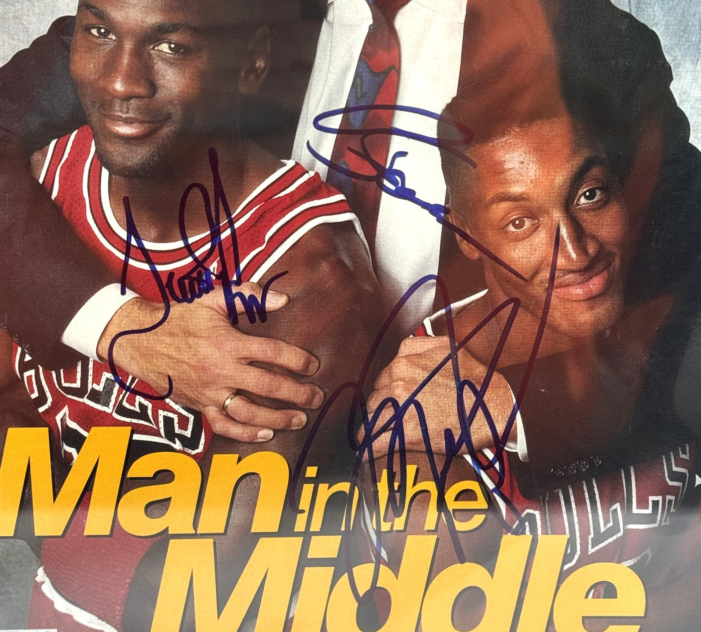 Jordan, Pippen, Jackson Autographed BGS 1991 Sports Illustrated Magazine - PSA/DNA