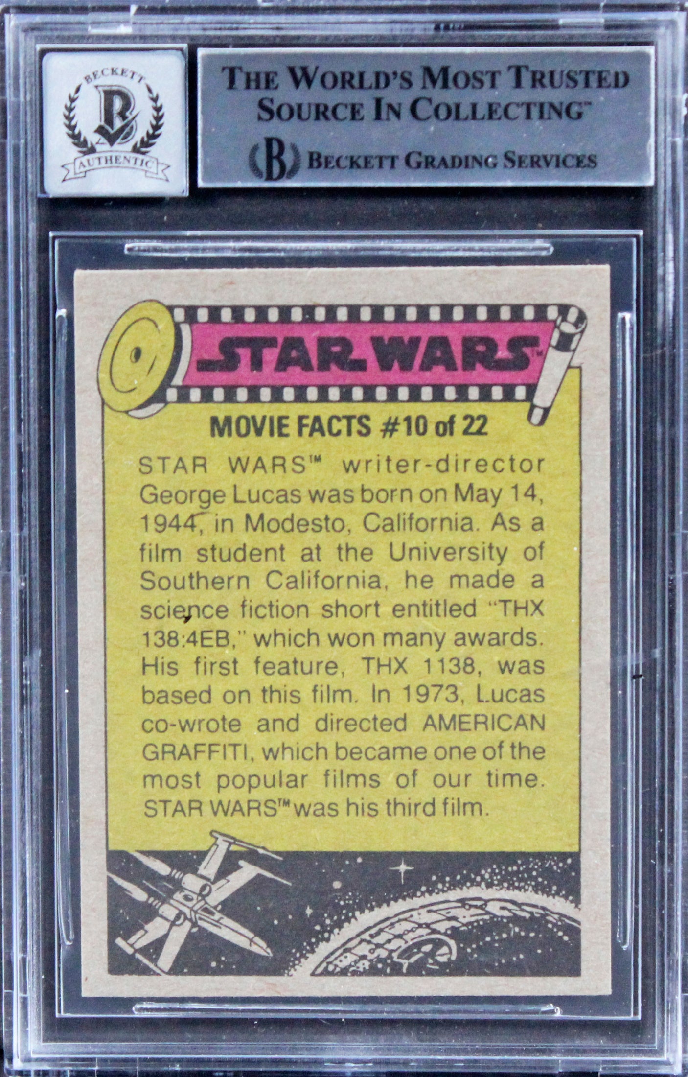 Paul Hirsch & Richard Chew Signed 1977 Star Wars #282 Card Auto 10! BAS Slabbed